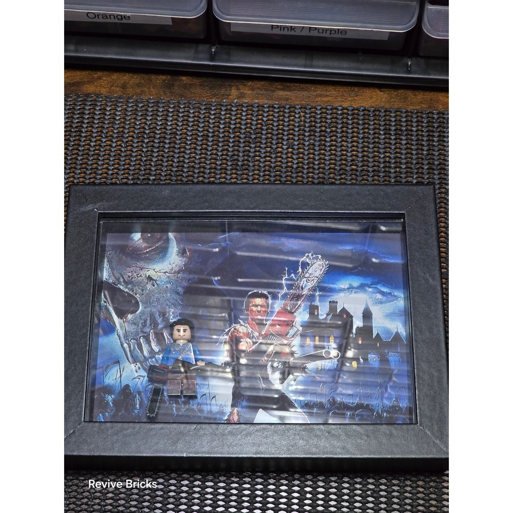 Custom Lego Shadowbox Ash‎ Evil Dead